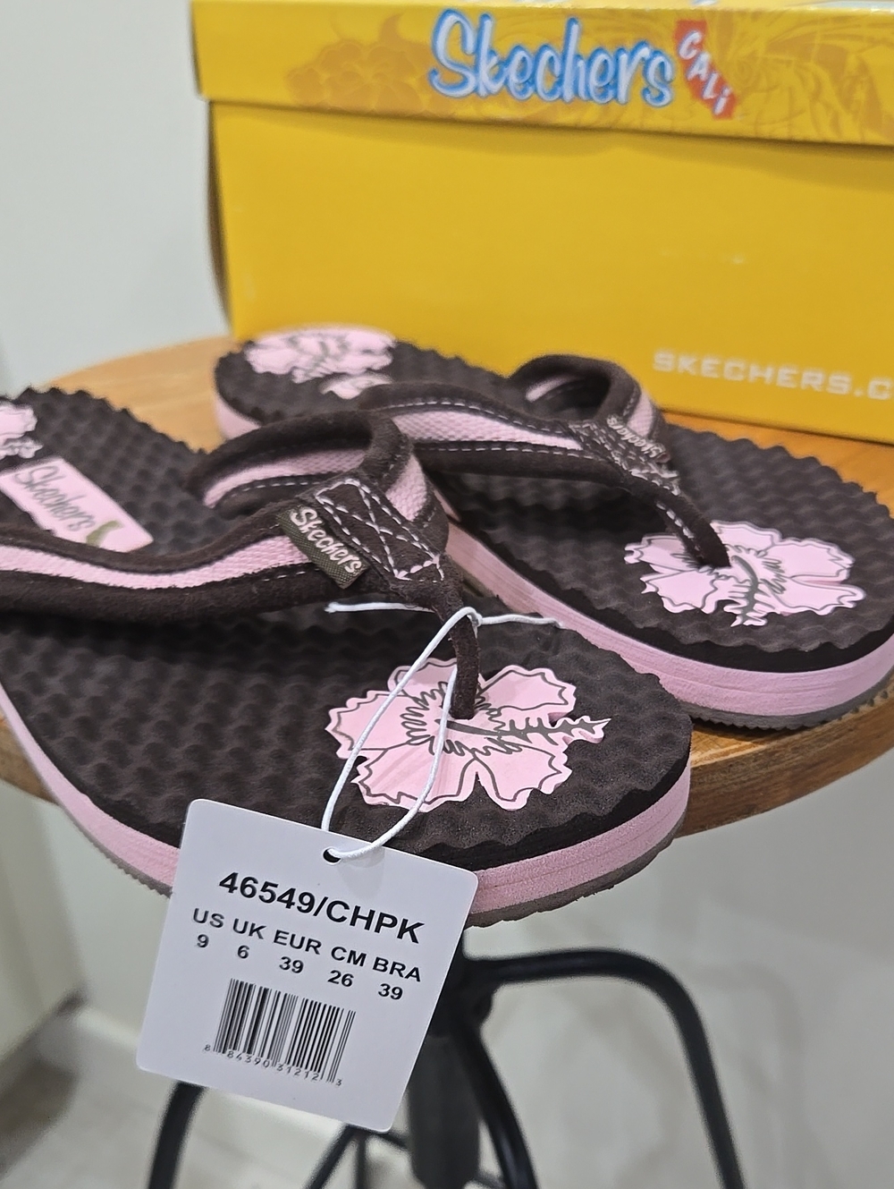 Vintage Y2K Skechers Cali Chocolate Floral Sandals Deadstock/NWOT Size 9 - Picture 2 of 13